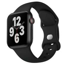 Soft Silicone Sport Band Compatible For Watch Bands Women Men, Waterproof  Strap Fits 38mm 40mm 41mm 42mm 44mm 45mm 46mm 49mm Watch Ultra 3/2/1 And Series 11/10/9/8/7/6/5/4/3/SE,42mm(Series321)/44mm/45mm/46mm/49mm,Black - Black - 查看 1