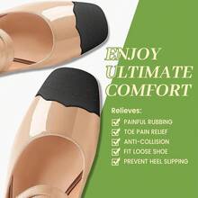 Shoe Filler Insert For Loose Shoe,Toe Cushion Fillers Make Shoes Fit For All Day Pain Relief And Comfort,Shoe Inserts For Men And Women. - màu đen - Xem 4
