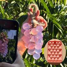 1个手工水晶葡萄/玫瑰皂模，手工精油皂制作材料，情侣/家庭DIY葡萄/玫瑰香皂，适合：新年礼物、感恩节、国庆节、情人节、开学季、母亲节、教师节礼物 - 彩色 - 查看 5