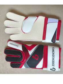 1双守门员手套，乳胶掌面材质，适合训练和比赛，男女通用 - 藍色 - 查看 3