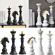 Mini International Chess Piece Set, King, Queen, Knight, Bishop, Crafts, Miniature Figurines, Home Decor, Desktop Ornament Accessories - Multicolor - View 5