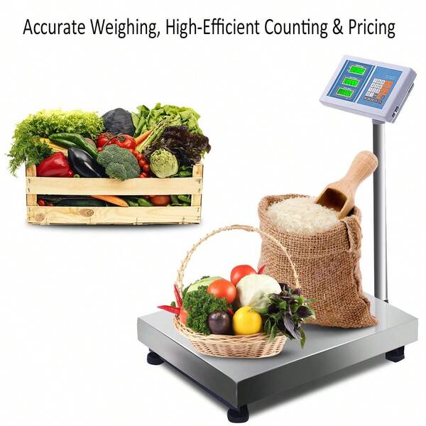 660lbs Weight Computing Digital Floor Platform Scale Postal Shipping Mailing