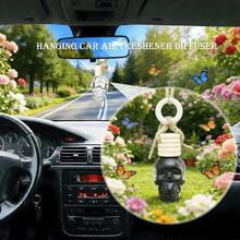 Smell Dream Car Air Freshener Skull Diffuser 2 Packs Hanging Air Freshener Diffuser - Vanilla Cream Fragrance Oil Air D Iffuser For Car, 45+ Days Long Lasting Fragrance - Skull - View 9