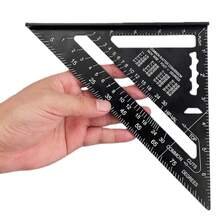 7-Inch Woodworking Triangle Ruler, Aluminum Alloy Measuring Square Ruler, Decoration Tool Protractor, Multifunctional Triangle Tool, Used For Precise Angle Measurement, Woodworking And Drawing, Woodworking Tool Multifunctional - Black - View 8