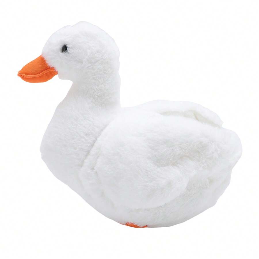 Cute And Realistic White Duck Figurine - Realistic Plush Toy For Children, Nursery Decoration, Birthday Gift, Baby Shower Gift, Collectible Animal Model For All Ages - White - View 1