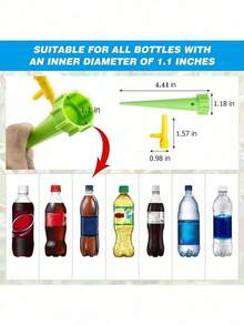 自动滴灌器：配备可调节缓释控制阀，实现植物自动浇水！度假必备自动滴灌器 - 可调节控制阀 - 适用于家庭、花园和办公室植物 - 彩色 - 查看 4