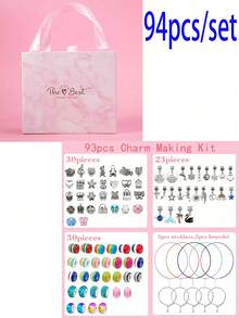 4 Sets Of 112pcs/94pcs/87pcs/67pcs DIY Bracelet Beads Kits, Includes Unicorn & Mermaid Crafts, Contains Multiple Decorations, Bracelets & Necklace Strings, Suitable For Birthday, Ramadan, New Year & Valentine's Day Gifts