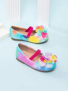2026春季新款彩色碎花女童可爱百搭圆头平底鞋 - 彩色 - 查看 2