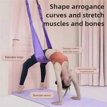 Yoga Fitness Stretching Strap, Adjustable Leg Stretcher Back Bend Assist Trainer, Improve Leg Waist Back Flexibility Home Gym Equipment For Rehab Pilates Ballet Cheerleading Splits Gymnastics - 紫色 - 查看 5