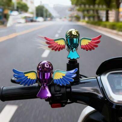 1pc Vehicle Decor Flapping Bird Wings Simulated Small Bird Ornament, Electric Bike/Helmet Decoration