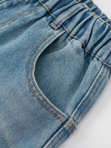 Balabala 男童弯腿牛仔裤，休闲牛仔裤，2026 春季款 - 牛仔淺藍 - 查看 4