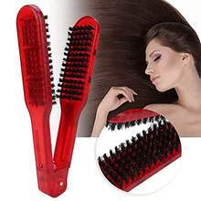 BrandName Cepillo de Doble Cara Antiestático Profesional Peine Alisador de Cabello para Mujeres y Hombres para el Hogar rojo - Confort Efectivo - Rojo - Ver 4