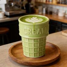 1个创意冰淇淋杯陶瓷杯，单只家用茶杯，牛奶杯，咖啡杯，甜点杯 - 彩色 - 查看 10