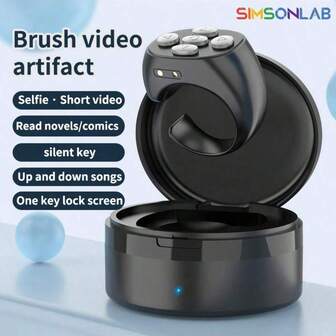 SIMSONLAB Wireless Remote Control Ring, Suitable For Short Video Control, E-Book Reading, Sports And Other Scenarios, Lightweight And Easy To Use, Essential For Home