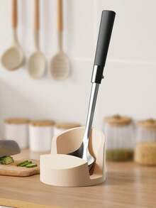 1个米色汤匙，锅盖架，一体式收纳架，家用厨房炉灶收纳架，砧板，蔬菜板架，整理收纳 - 彩色 - 查看 9