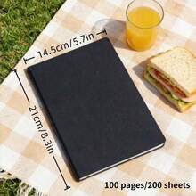 1pc Personalized A5 Notebook,Custom Name & Initials,PU Leather Tan-Brown Cover,100 Lined Pages,Back-To-School Gift,Holiday/Birthday Gift For Students & Professional - Multicolor - View 5