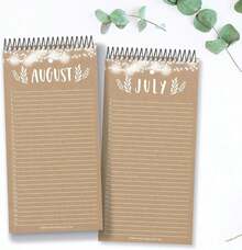 Hadley Designs Rustic Perpetual Birthday, Anniversary, Special Event Reminder Calendar Book Journal For Important Family Date Day Remembrance Wall Hanging, Bday Birthdate Gift Card Planner Organizer - 白色 - 查看 2
