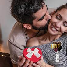 1pc Valentine's Day Heart Shaped Retractable Alligator Clip ID Badge Reel Swivel Nurse Gift - Multicolor - View 5