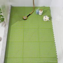10-Pack Non-Slip Suction Cup Bath Mats | Plastic Mosaic Bath Mats For Kitchen And Bathroom | Green - Green - View 1