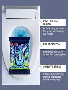 jakehoe 20/10/8/1pc Drain Cleaner Powder, Bathroom & Kitchen Pipe Clogging Remover, Dissolve & Clean, Deodorize - Powdery - View 4