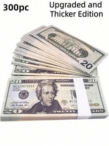 300pc Props Coins, Realistic $20 Replica, Suitable For Movie Video Shooting, Board Games, Magic, Birthday Wedding Party Decoration Atmosphere, Party Game Event Props, Ideal Gift For Halloween, Christmas, Thanksgiving Holidays - 彩色 - 查看 11