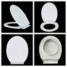 Asiento para Inodoro Blanco con Tapa | Diseño Clásico y Resistente,Asiento para inodoro fabricado en material resistente y duradero, ideal para uso diario. Su diseño clásico en color blanco se adapta fácilmente a la mayoría de los sanitarios estándar, aportando una apariencia limpia y elegante al baño. Cuenta con tapa y asiento ergonómicos que ofrecen comodidad, fácil limpieza y una instalación sencilla. Perfecto para hogares, oficinas o espacios comerciales. - BLANCO - Ver 5