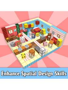 Multiple Styles Magnetic Blocks, Magnetic Cubes Travel Set  Ages 4-8 8-12, Magnet Building Blocks Sensory Montessori STEM  S For 3 4 5 6 7 8 Year Old Girls Birthday Gifts,38397777 - Màu xanh chanh - Xem 2