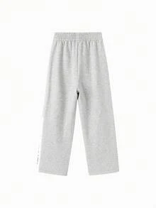 Balabala Boys' Straight-Leg Sweatpants, Casual Spring Pants 2026 - Light Gray - View 5