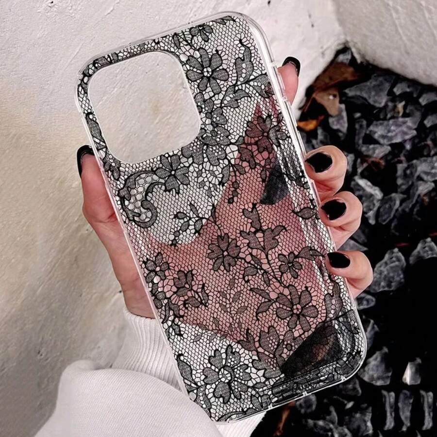Romantic Lace Pattern Soft Transpart Phone Case For   17Pro Max 16e 15 14 13 12 11  X XR XS 7 8 Plus SE Silicone Cover.Holiday Phone Accessories.It Is The Best Gift Choice For Friends Or Family. Fall 17 Pro Max Case 17 Pro Max Add A Festive Touch Waterproof Anti-Fall Scratch Resistant 17 Pro Case Valentine's Day Gift Giving 16 Case 13 Case Case Festival Gift Suitable For Gifting To Lovers 1 Hot Selling Item Exquisite Ldeal Holiday Present Customizable Things - 1 - 查看 1