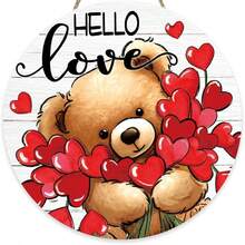 Heart-Shaped Wooden Wreath Doorplate, New Arrival Hot Selling Home Decor, Holiday Gift - Multicolor - View 9