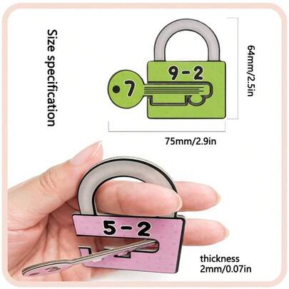 24 Stücke Kinder Papier Pappe Zahlen Zuordnungs-Schloss Lernspielzeug, Vorschule & Grundschule kognitive Entwicklung Puzzle