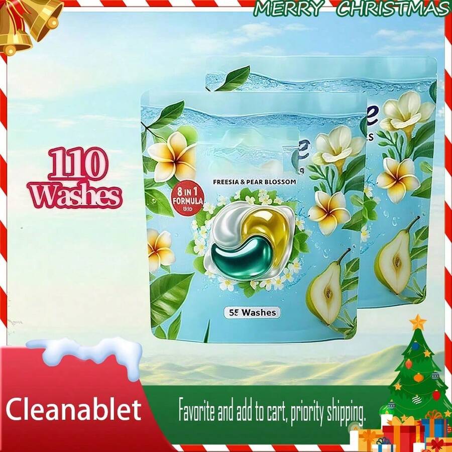 013 Skin-Friendly Laundry Pods - 8 In 1, Freesia & Pear Scent, 110 Pods Deep Clean - 110次洗滌超值裝 - 查看 1
