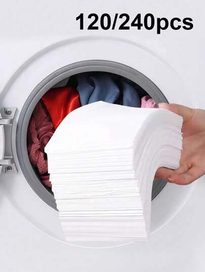 120/240片洗衣吸色纸防染色洗衣片，适用于洗衣机，清洁衣物，吸色片