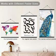 1pc Wooden Magnetic Picture Clip, Poster Clip, Magnetic Hanging Frame For Paintings, Canvas, Photos, Scroll Hangers - Multicolor - View 7