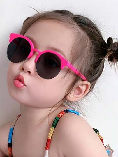 1 chiếc kính mắt mèo gọng nửa kim loại dành cho bé trai và bé gái 6-10 tuổi, kiểu dáng dễ thương, cá tính, thời trang vintage, thích hợp cho hoạt động ngoài trời, du lịch, lễ hội, tiệc tùng, kèm hộp đựng kính.