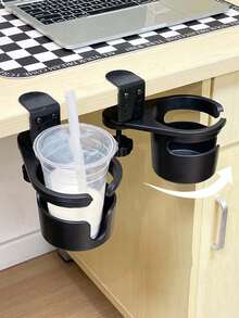 Rak Gelas Lipat/Dapat Diputar | Rak Samping Tempat Tidur Besi yang Dapat Diatur + Desain Hemat Ruang | Rak Pengatur Gelas/Kopi/Teh Gantung (Cocok Untuk Meja, Dinding, Rumah, Asrama, Kantor, Mobil - Perlengkapan Penting untuk Menghemat Ruang) - MultiWarna - View 10