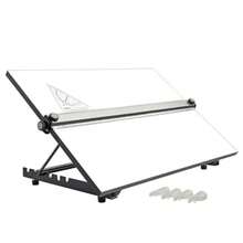 A3 Drawing Board Parallel Motion Table Model With 5 Adjustable Working Angles Includes Drawing Board Clips And Set Square - White - View 1