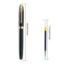 A High-End All-Metal Premium Black Ballpoint Pen/Special Writing Pen For Business Meetings/Office And Corporate Gifts/Smooth Writing/For Signatures, Notes And Gifts/Replaceable Refill - Black - View 8