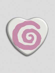 心形徽章，经典时尚徽章/胸针，2D平面设计，高品质金属配件，适合装饰衣服、帽子、背包，是节日送给朋友、同学、同事和家人的趣味礼物。 - 彩色 - 查看 8