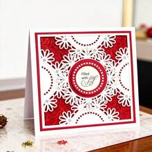 创意雪花金属切割模具，DIY剪贴簿相册和压花模板，贺卡制作工具，卡片纸切割工艺品，礼品卡制作模板模切。