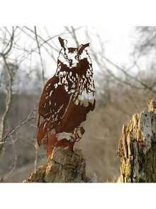 1pc Vintage Metal Nightingale Sculpture With Natural Rust Effect, Suitable For Outdoor Garden Fence Decor, Animal Art Theme, Desktop Display, Ideal Gift For Bird Lovers, Grandparents On Valentine's Day, Easter - Multicolor - View 10