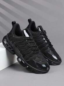 Giày nam thời trang thường ngày, giày thể thao nam cổ điển, giày chạy bộ buộc dây, giày sneaker nam cá tính, giày casual đường phố. - màu đen - Xem 5