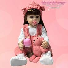 55cm Lifelike Doll, Vinyl Material, Dressable & Washable, Ideal Holiday Gift And Sweet Present From Mom And Dad - Pink - View 9