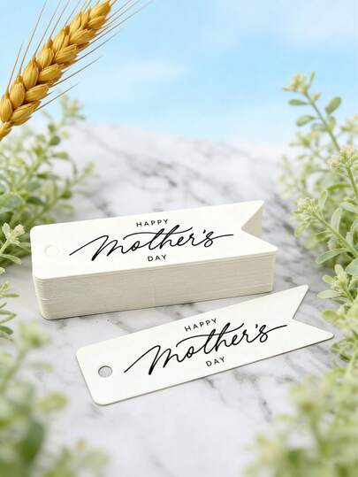 100pcs/Set Happy Mother's Day Gift Tags, Mother's Day Hang Tags, Suitable For DIY Crafts, Mother's Day Party Gift Packaging