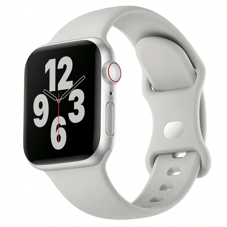 Soft Silicone Sport Band Compatible For Watch Bands Women Men, Waterproof Strap Fits 38mm 40mm 41mm 42mm 44mm 45mm 46mm 49mm Watch Ultra 3/2/1 And Series 11/10/9/8/7/6/5/4/3/SE,42mm(Series321)/44mm/45mm/46mm/49mm,Rockash - 岩灰 - 查看 1