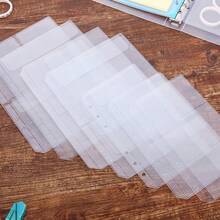 5 buc/pachet, pungi cu fermoar cu compartiment dublu, A5 și A6, cu huse, organizator de documente - clar - Vizualizare 1