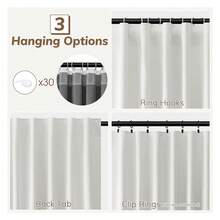 102 Inch Blackout Curtains 2 Panels,Linen Thermal Drapes For Bedroom - 如圖638 - View 3