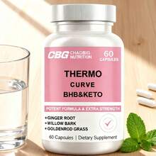 Good Bye Big Belly - Thermogenic Curve And Thermo Curve BHB & KETO | Dietary Supplement With Green Tea Leaf, Garcinia Cambogia, Apple Cider Vinegar, Ginger Root, Willow Bark, Goldenrod Grass - Suitable For Women And Men - Capsules - Packaging May Vary - THERMO CURVE - 查看 6