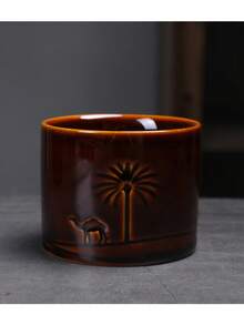 1个中东陶瓷反应釉沙漠骆驼咖啡杯，家用水杯，马克杯，个人杯，早餐杯，毕业派对杯，生日节日礼物 - 彩色 - 查看 11