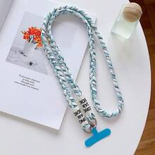 Cordão de Telefone da Moda, Tira Trançada Tripla Criativa, Tira de Náilon Longa e Durável com Fivela Ajustável, Para Carregar Telefone, Resistente e Durável Compatível com Android e a Maioria dos Smartphones, Presentes para Mãe, Família, Amigos, Crianças, Aniversário, Feriado Corrente de Telefone - Multicolorido - Visão 11